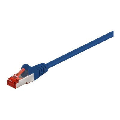 Câble réseau RJ45 SFTP Cat6, serti, LSZH, bleu – 2 m