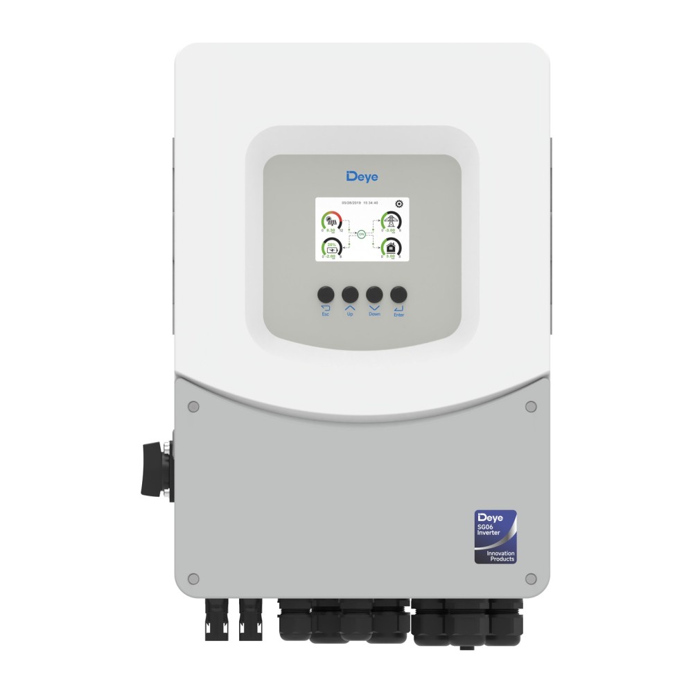 6 kW inverter ibrido Deye, monofase, 48 V, SUN-6K-SG06LP1-EU-BM2