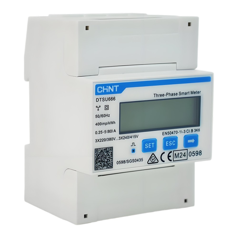 CHINT three-phase energy meter, direct 80 A, Modbus RS485, DTSU666