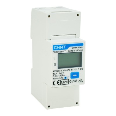 CHINT single-phase energy meter, with current transformer, Modbus RS485, DDSU666-CT