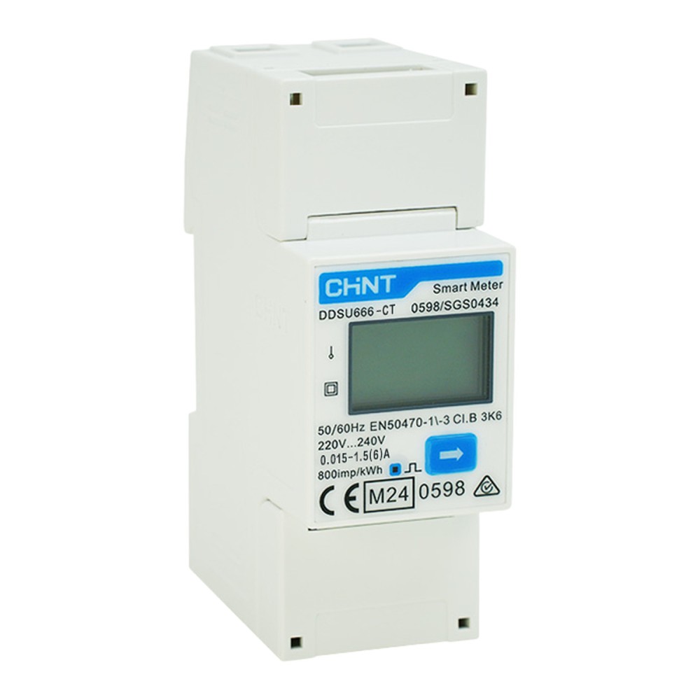 CHINT single-phase energy meter, with current transformer, Modbus RS485, DDSU666-CT