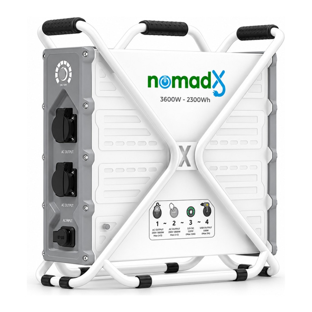 Tragbarer Batteriegenerator KOG nomadX 3600 W, 2,3 kWh